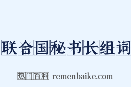联合国秘书长组词是什么意思的图片